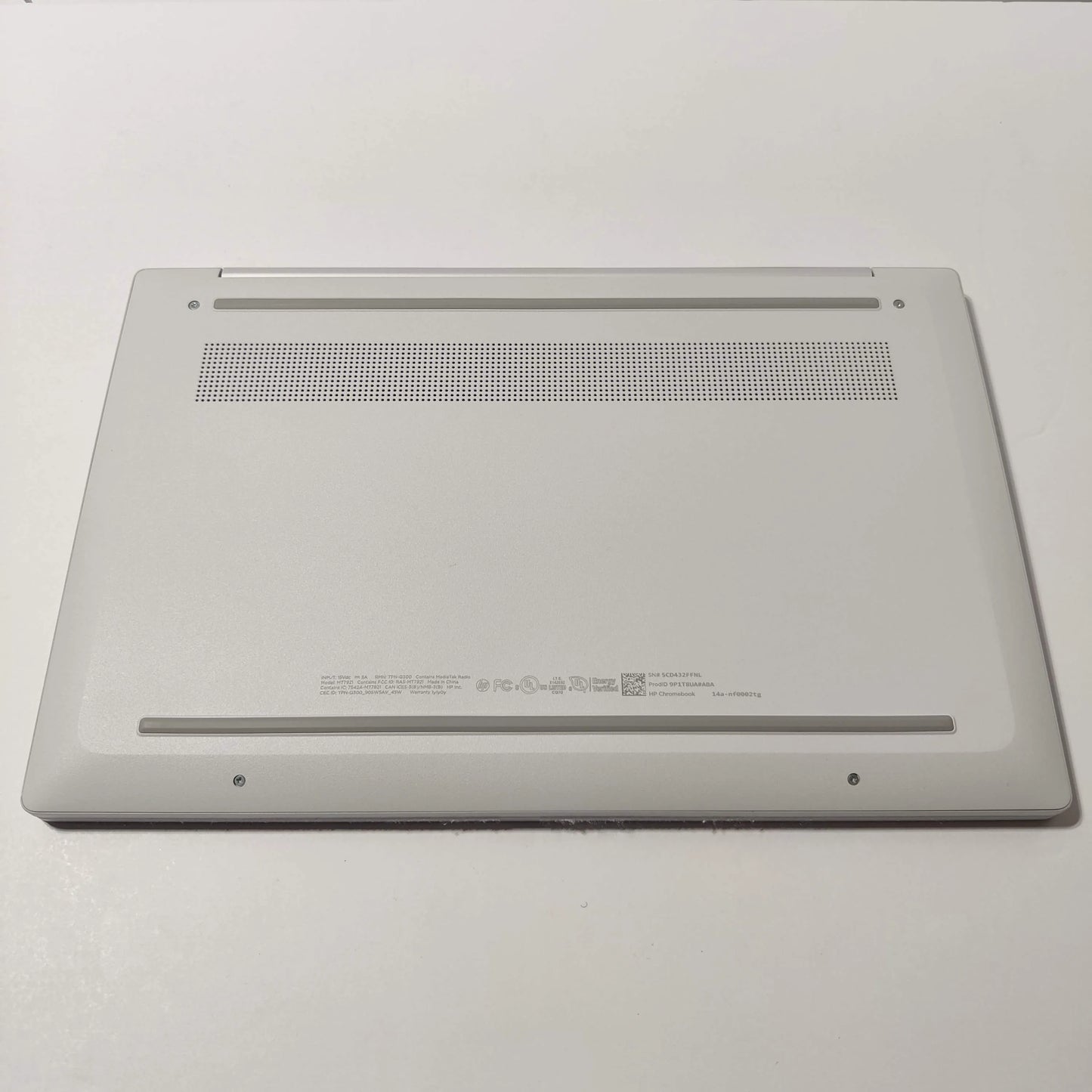 HP 14a-nf0002tg 14" Chromebook N100 4GB 64GB Glacier Silver, Used Excellent
