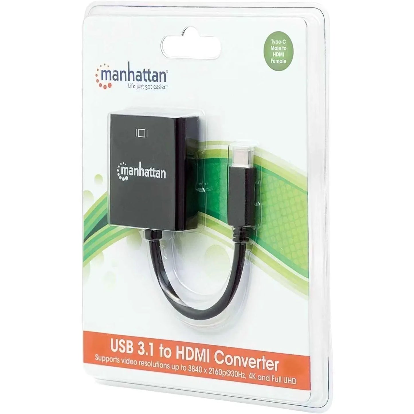 Manhattan Video Cable USB 3.1 to HDMI Graphics Adapter Black New