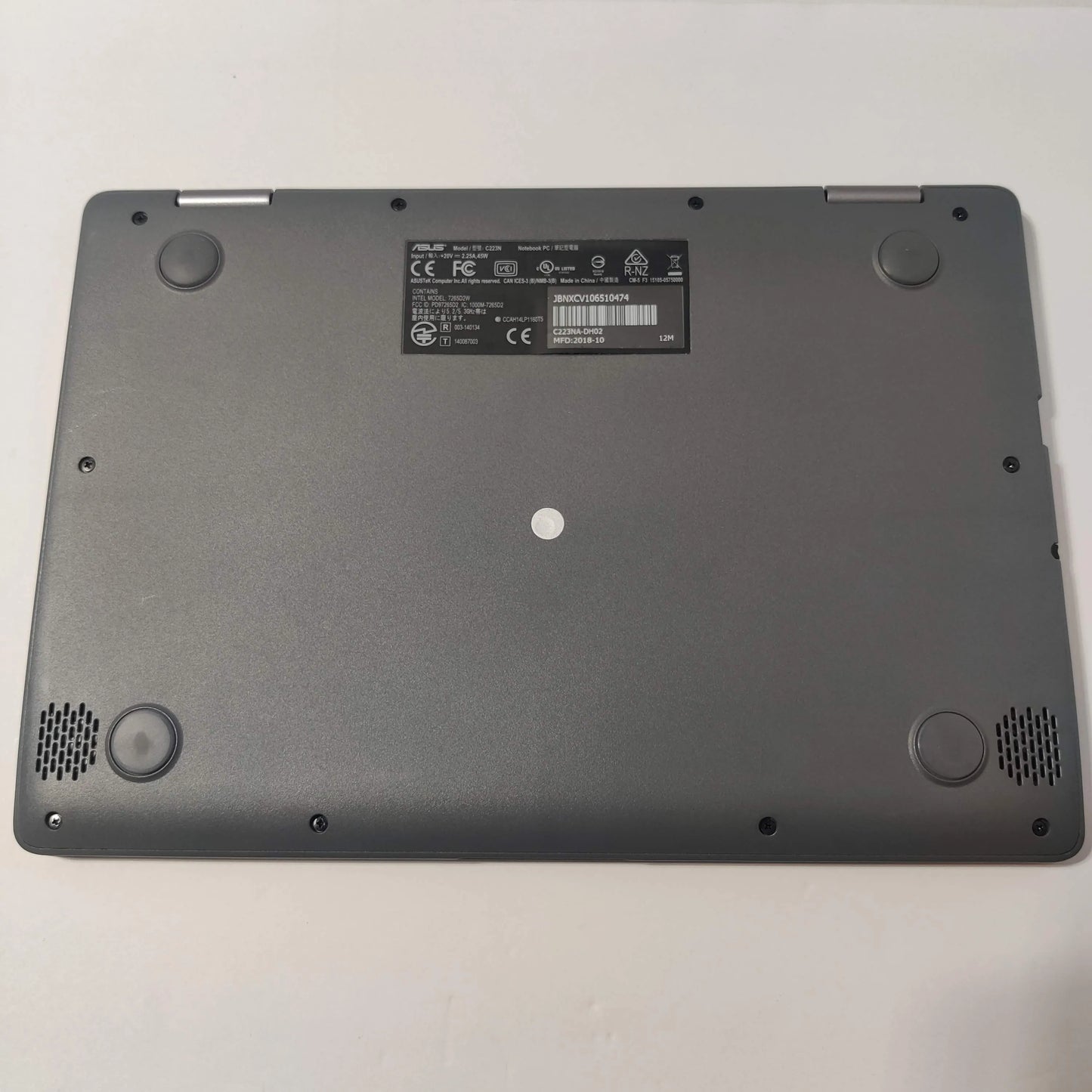Asus C223NA-DH02-GR 11.6" Chromebook N3350 4GB 32GB Gray Used Excellent