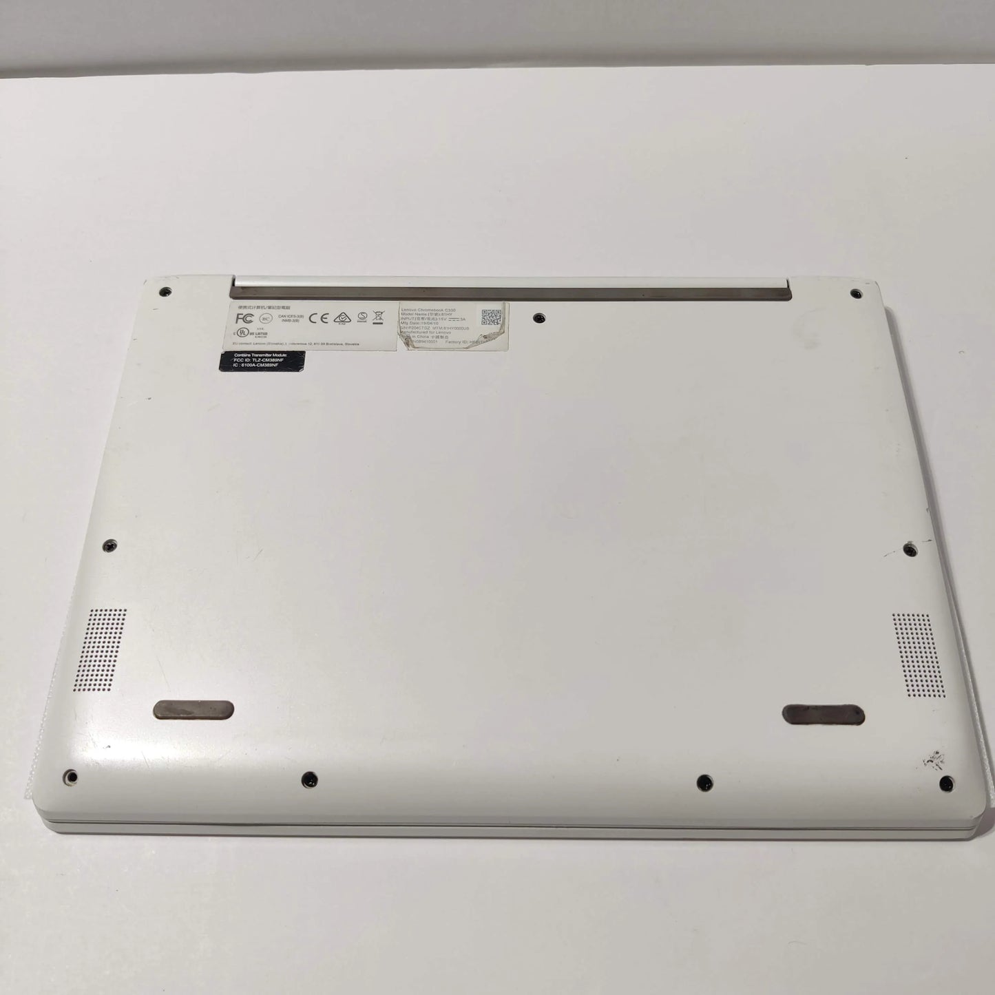 Lenovo C330 11.6" Touchscreen 2 in 1 Chromebook MediaTek MT8173C 4GB 64GB White, Used Fair