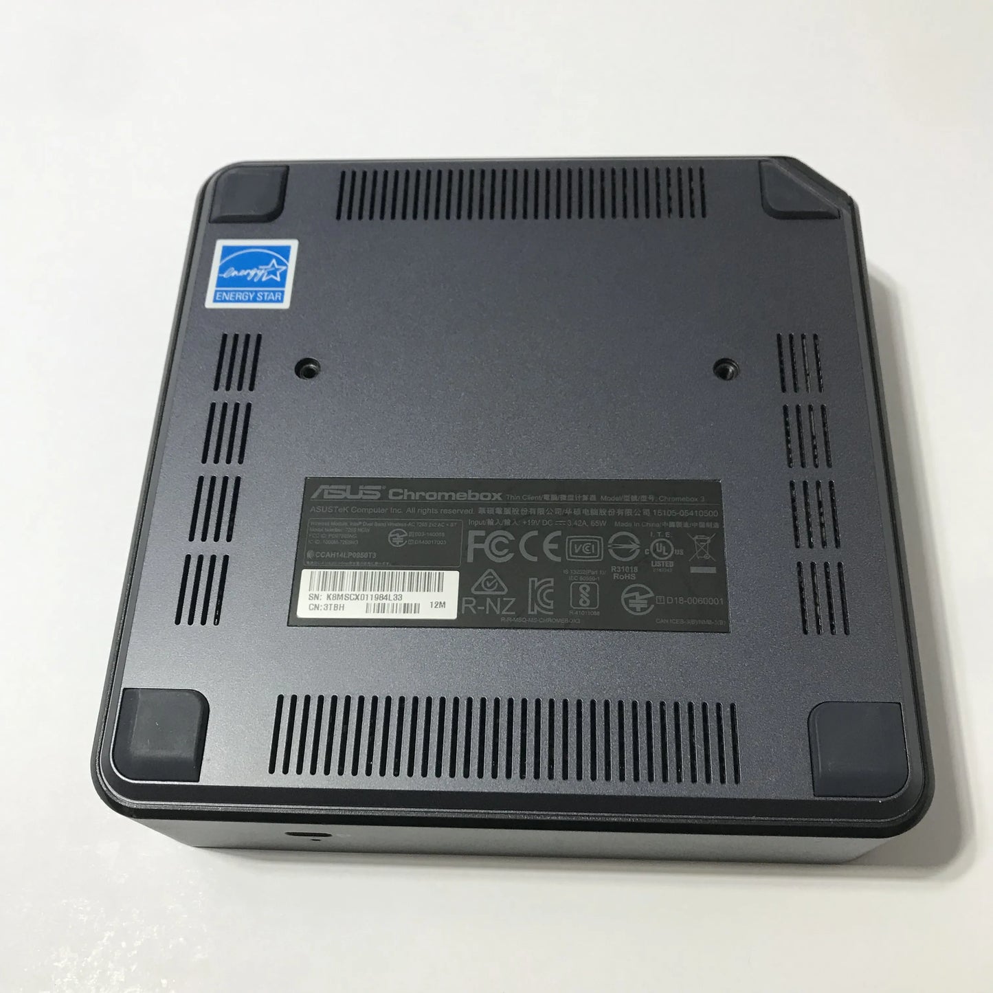 Asus Chromebox CN65 Core i3-7001u 4GB 32GB SSD Black Used Excellent