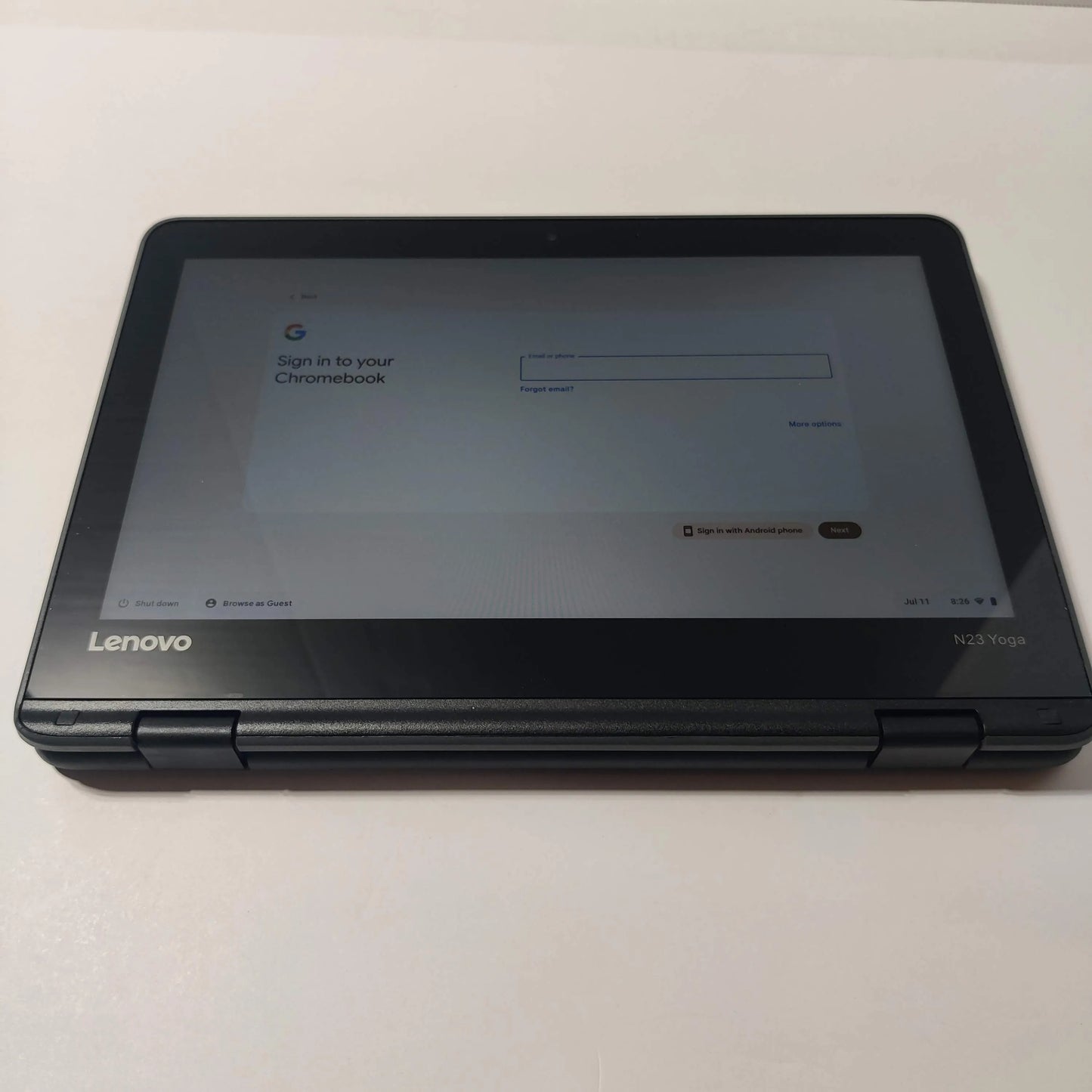 Lenovo N23 Yoga 11.6" Touchscreen 2 in 1 Chromebook MediaTek MT8173 4GB 32GB Black, Used Excellent