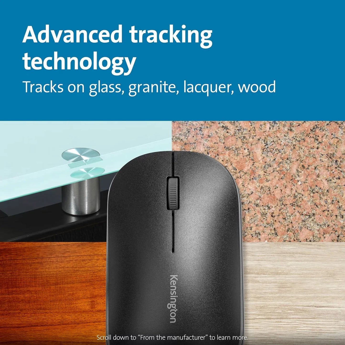 Kensington SureTrack Mouse Dual Wireless Mouse Black Black New