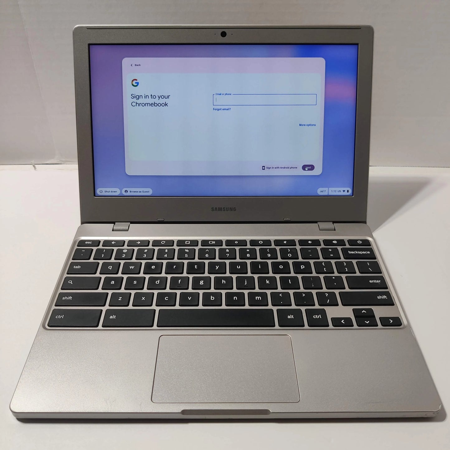 Samsung Chromebook 4 11.6" Chromebook Celeron N4000 6GB 64GB Platinum Titan, Used Fair