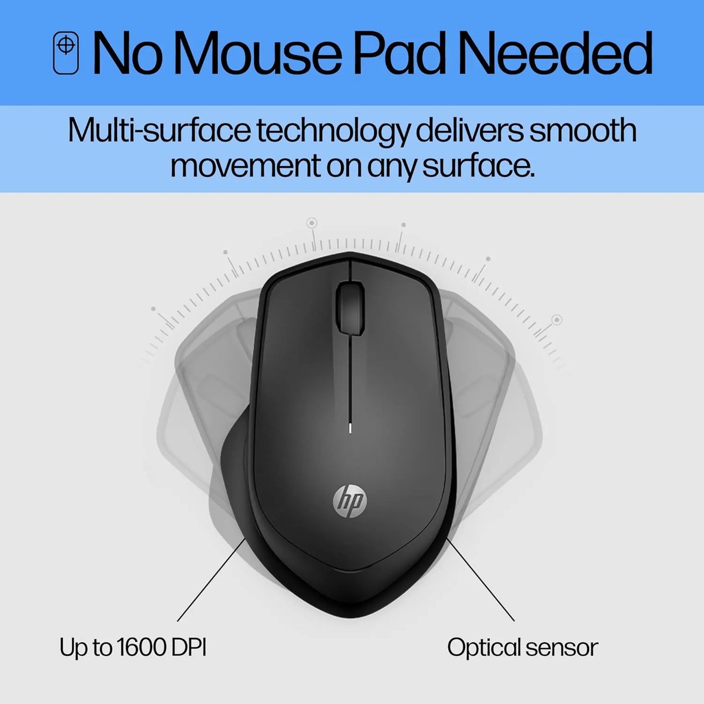 HP 280 Mouse Silent Wireless Mouse Black New