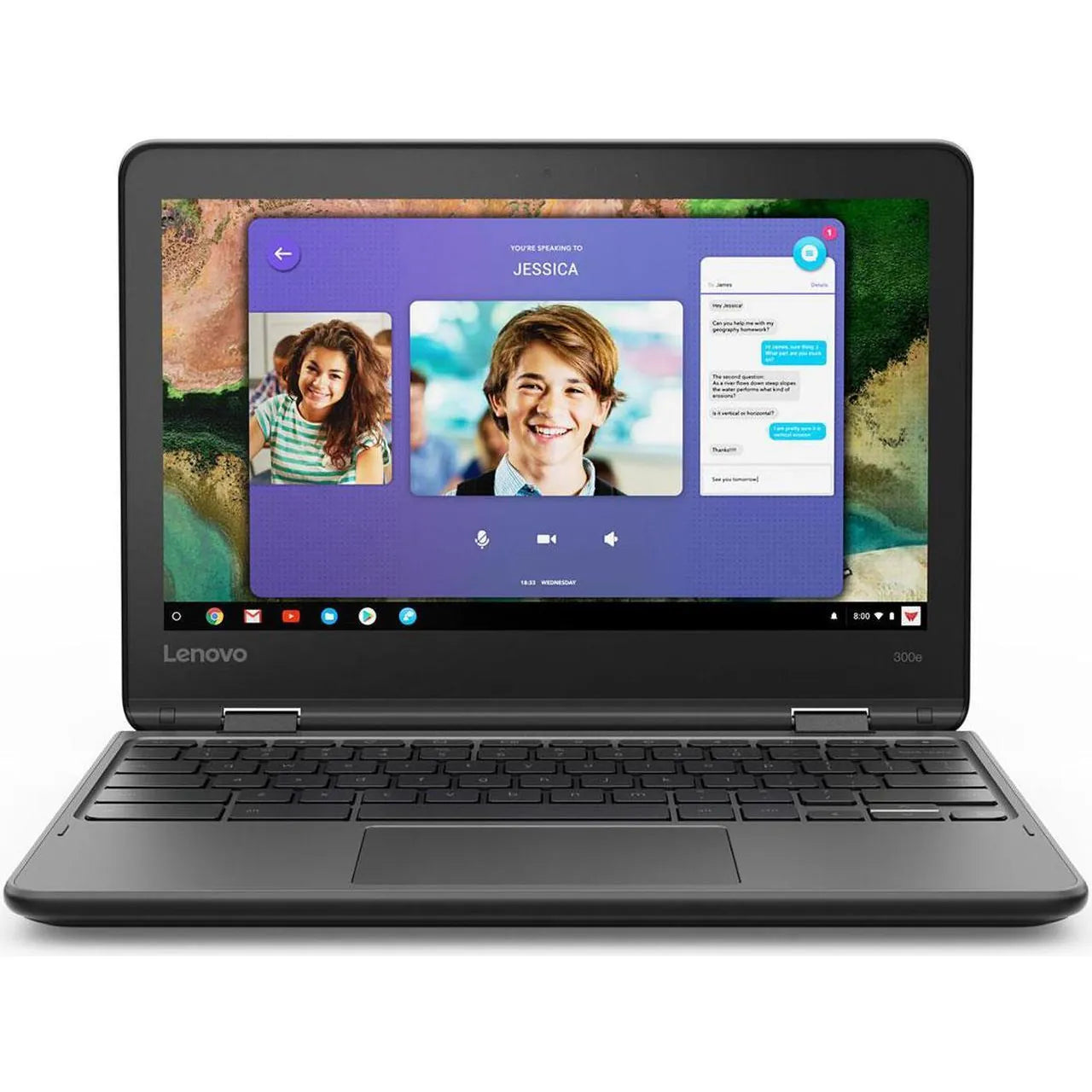 Lenovo 300e Gen 1 11.6" Touchscreen 2 in 1 Chromebook MediaTek MT8173C 4GB 32GB Black