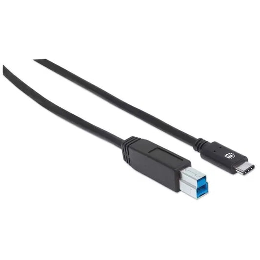 Manhattan 353380 USB 3.1 USB C to USB B Cable Black