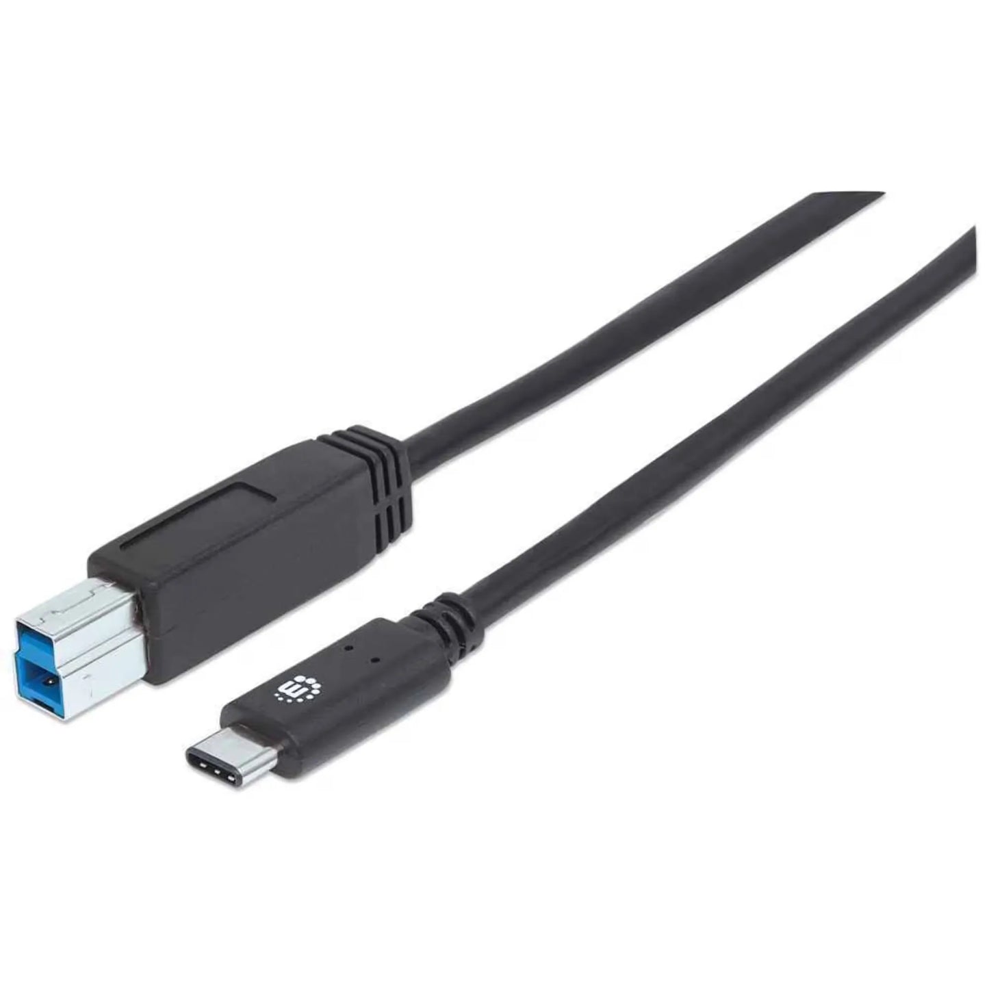 Manhattan 353380 USB 3.1 USB C to USB B Cable Black