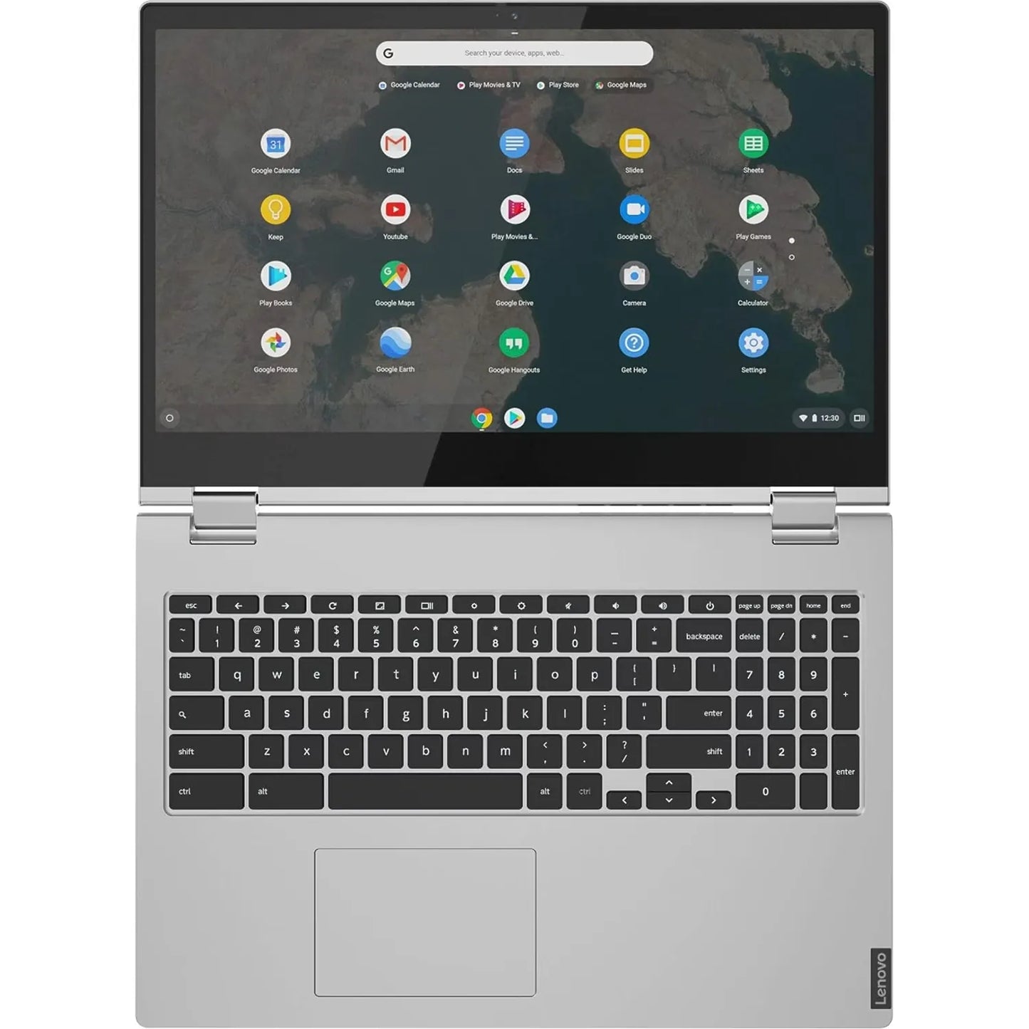 Lenovo C340 81T9 15.6" Touchscreen 2 in 1 Chromebook Core i3-8130u 4GB 64GB Mineral Grey