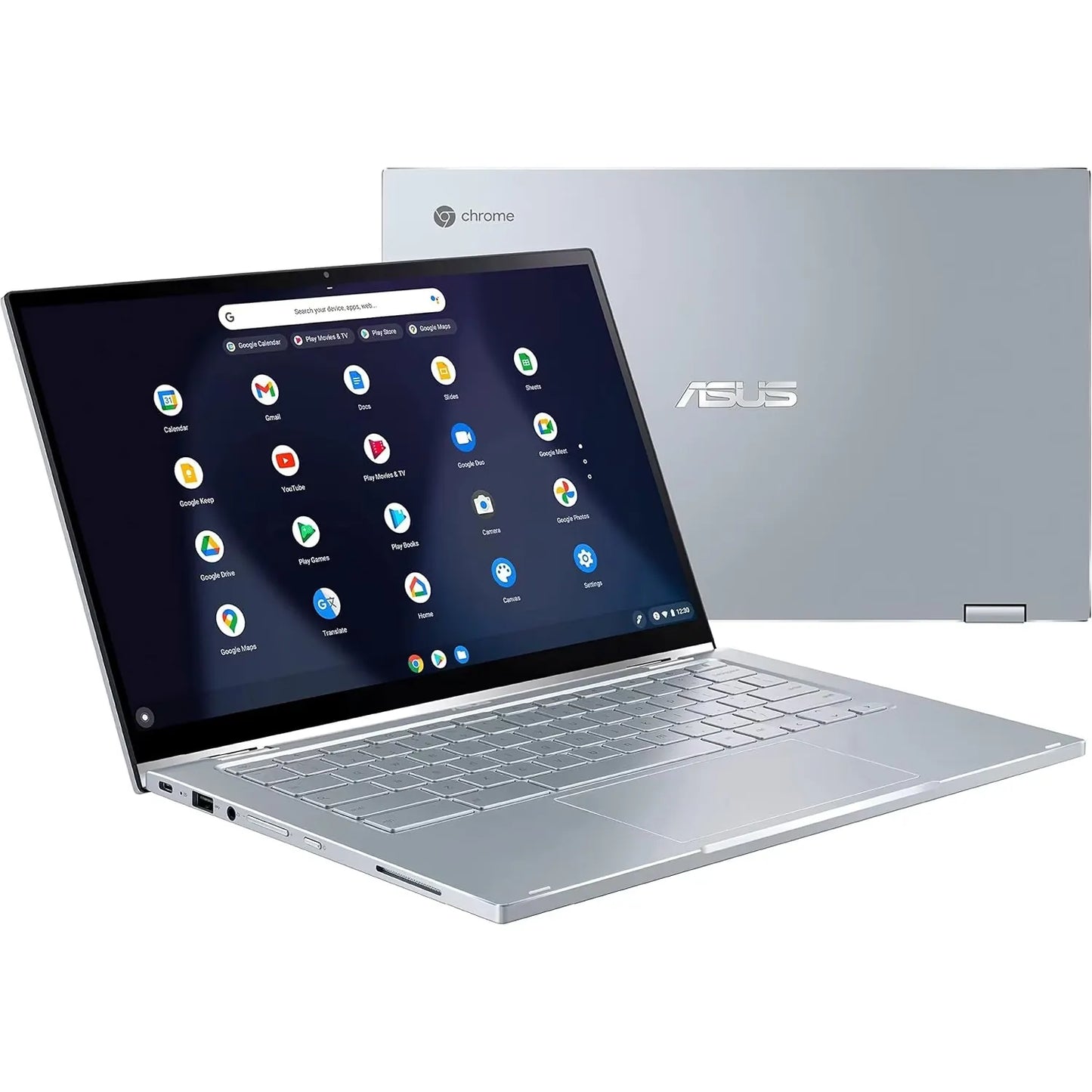 Asus C433 14" Touchscreen 2 in 1 Chromebook Core m3-8100Y 8GB 128GB Silver