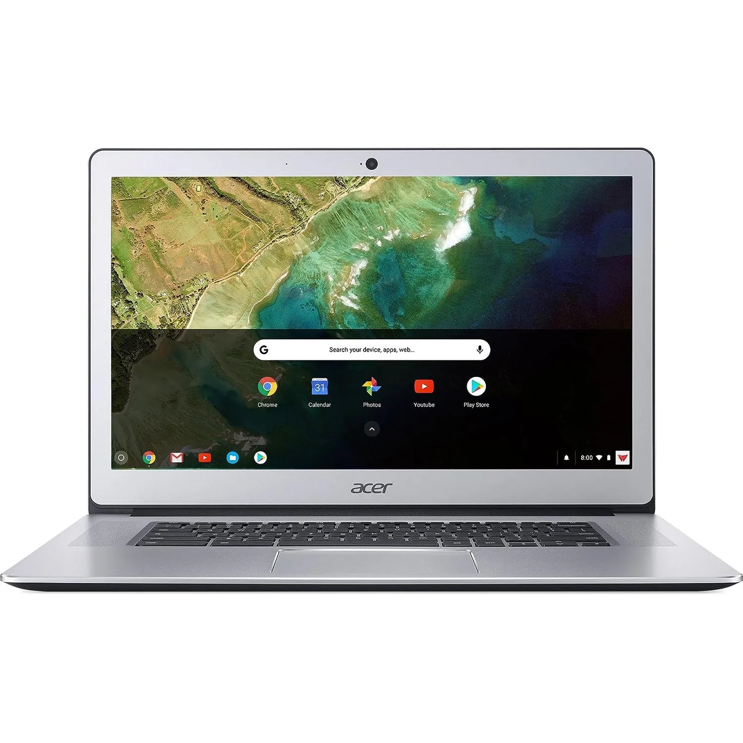 Acer CB515 1HT 15.6" Touchscreen Chromebook Celeron N3350 4GB 32GB Pure Silver