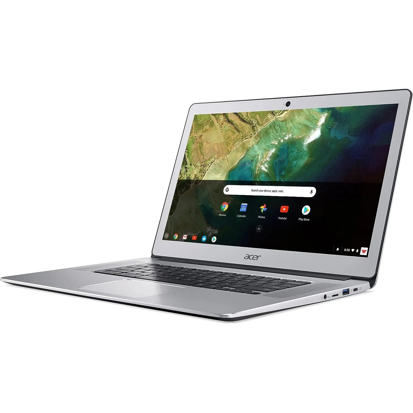 Acer CB515 1H 15.6" Chromebook Celeron N3350 4GB 32GB Pure Silver