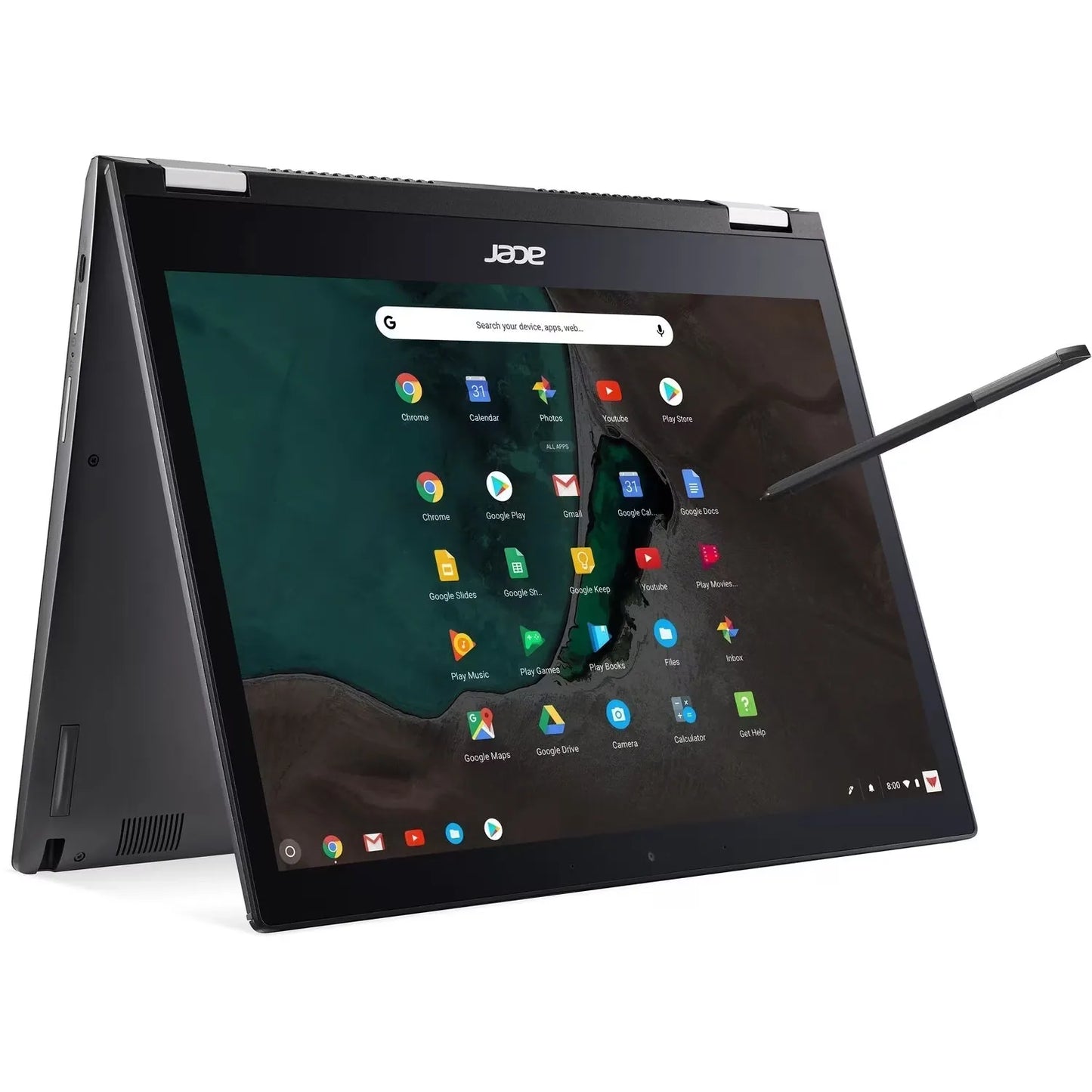 Acer CP713 1WN 13.5" Touchscreen 2 in 1 Chromebook Core i5-8250u 8GB 64GB Steel Gray