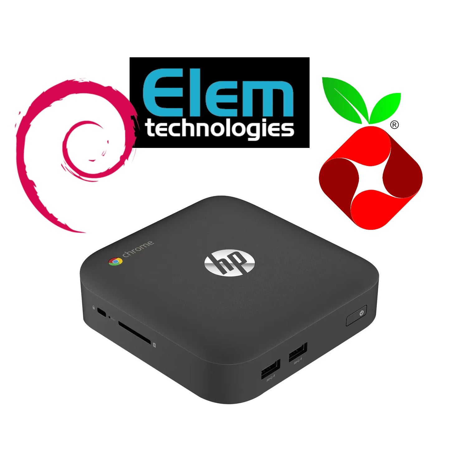 Elem Technologies Pi Hole AdBlocker Various Celeron 2GB 16GB SSD Debian Linux Black