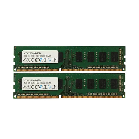 V7 4GB DDR3 (2 x 2 GB) 1600 MHz PC3-12800 - 1.50 V - Non-ECC - Unbuffered