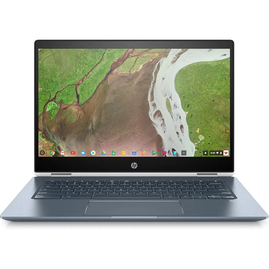 HP x360 14-da 14" Touchscreen 2 in 1 Chromebook Core i3-8130u 8GB 64GB White/Dark Blue