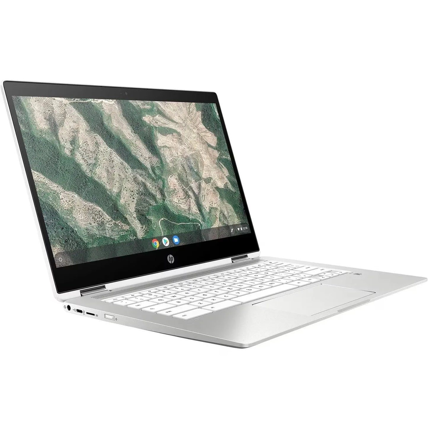 HP x360 14b-ca 14" Touchscreen 2 in 1 Chromebook Celeron N4000 4GB 32GB White/Silver