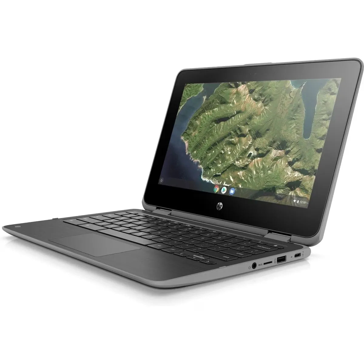 HP x360 G2 EE 11.6" Touchscreen Chromebook Celeron N4100 Gemini Lake quad core @ 1.1 GHz(1.1 - 3.1 GHz) 8GB 64GB Dark Gray / Light Gray Border