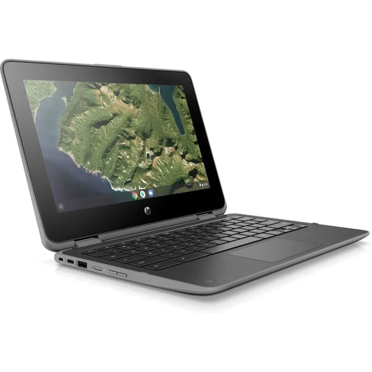 HP x360 G2 EE 11.6" Touchscreen Chromebook Celeron N4100 Gemini Lake quad core @ 1.1 GHz(1.1 - 3.1 GHz) 8GB 64GB Dark Gray / Light Gray Border