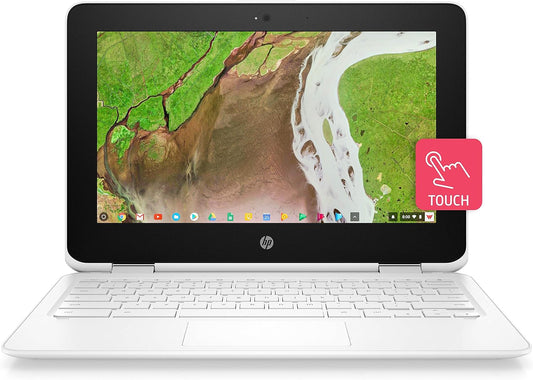 HP x360 11-ae131nr 11.6" HD IPS Touchscreen 2 in 1 Chromebook, Intel Core N3350, 4GB, 32GB, Chrome OS, 4WJ63UA